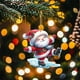thumbnail image 1 of Santa Claus Sleigh Christmas Home Decoration Bedroom Door Acrylic 2D Flat Pendant, 1 of 4
