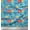 Turquoise Blue, variant on Soimoi Black Cotton Duck Fabric Dots & Aster Floral Printed Craft Fabric by the Yard 42 Inch Wide