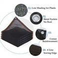 thumbnail image 6 of Shade Cloth, 6.5ft x 10ft Mesh Tarp with Grommets, Sun Shade Net, Sunshade Mesh Cloth, Outdoor Shade Cover, for Plants Greenhouse Garden Backyard Patio, Black, 6 of 7