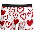 thumbnail image 3 of Men'S Personalized Valentine'S Day Underwear Heart Print Shorts High Elasticity Comfortable Briefs Diy Gift For Him, 3 of 3