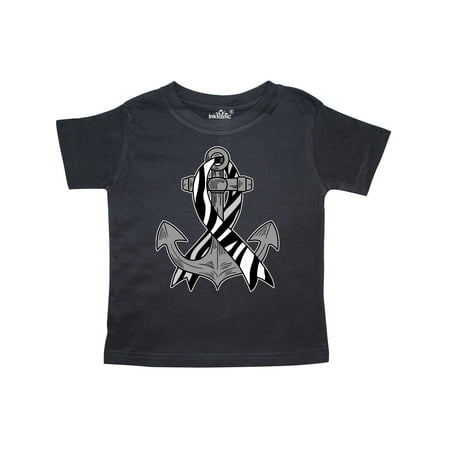 

Inktastic Anchor with Zebra Ribbon For Carcinoid Cancer Awareness Gift Toddler Boy or Toddler Girl T-Shirt
