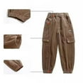 thumbnail image 5 of Huanglei Boys Pants Loose Corduroy Casual Warm Sweatpants For Kids, 5 of 9
