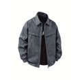 thumbnail image 2 of Men's long-sleeved, fashionable lapel silhouette jacket, spring and autumn retro leather jacket, men's casual and versatile jacket, comfortable and everyday men's jacket, 2 of 5