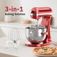 thumbnail image 7 of Flex Edge Beater 3Pcs for KitchenAid Mixer Attachments and Accessories Compatible with 6 Quart Lifting Stand Mixers (KN256 6-Wire Whip, 6QT Flat Beater Paddle, 6QT Dough Hook Attachment), 7 of 7