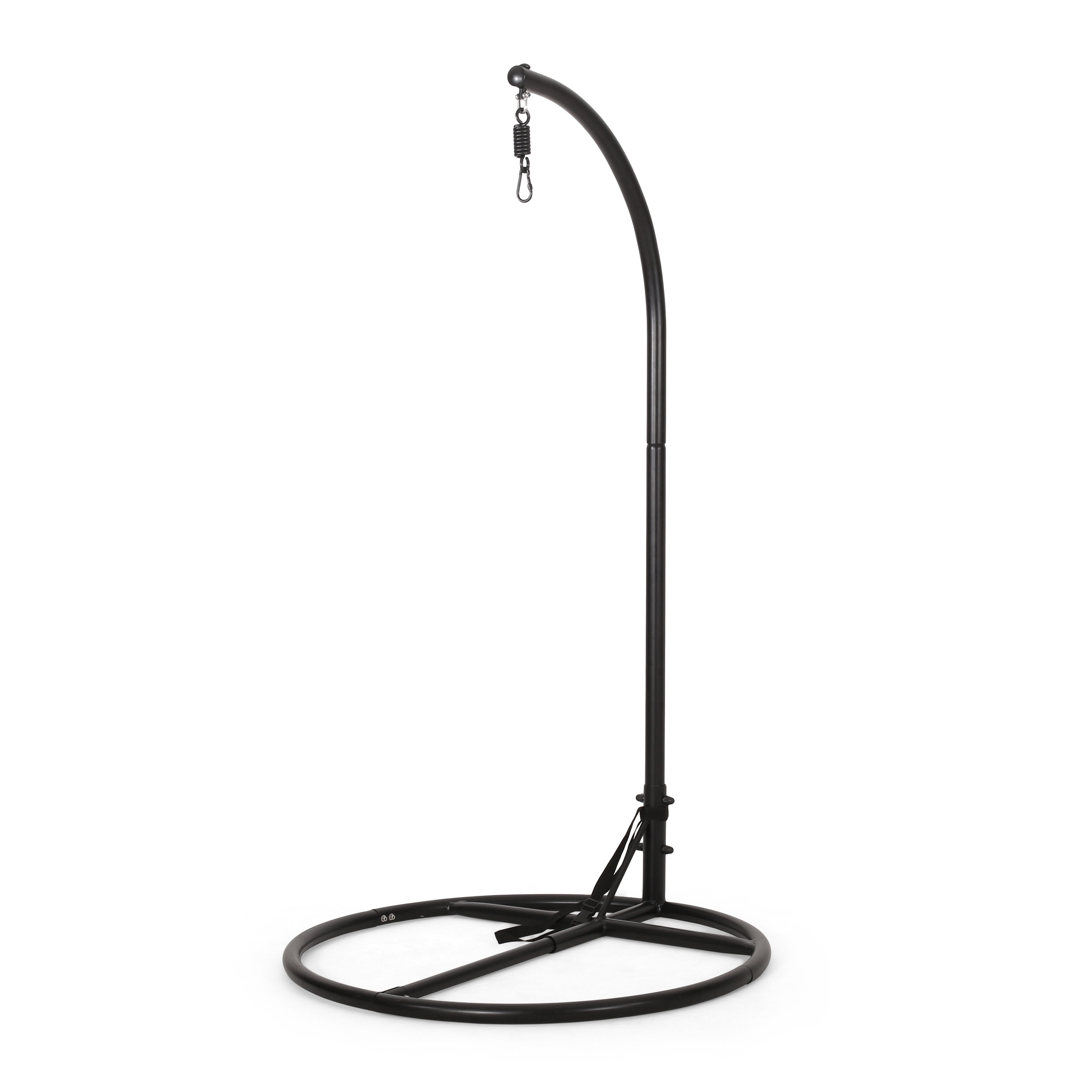 GDF Studio Hettinger Indoor/Outdoor Hanging Chair Stand Only, Black