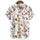 thumbnail image 3 of Camisas hawaianas con estampado 3D de frutas Y2k para hombre y mujer, ropa de playa informal, estilo vintage, blusa con solapa, camisa lisa, verano 2023, 3 of 5