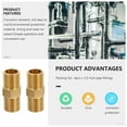 thumbnail image 6 of ULTNICE 2Pcs Garden Water Pipe Connectors Brass Golden for Water Heating, 6 of 8