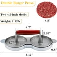 thumbnail image 2 of Qczoyp 2-in-1 Mini Slider Burger Press Mold,Non-Stick 4.5 Inch Food Grade Aluminum Patty Maker with Wooden Handle, Home Hamburger Mold for BBQ Camping Picnic Breakfast, 2 of 16