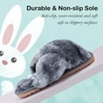 thumbnail image 5 of Drecage Kids Fluffy Slippers for Girls Open Toe Warm Fuzzy Slippers Bedroom House Shoes, 5 of 7