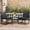 Black, variant on KROFEM 3-Piece Patio Bistro Set, All-Weather, Outdoor Wicker Furniture with Tempered Glass Table and Waterproof Cushions for Porch, Balcony, Black