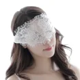 thumbnail image 1 of Máscara de velo Tocado de encaje Conejo Sombreros de fiesta Mascarada Diademas de baile Sombreros de Halloween, blanco 2PCS, 1 of 3