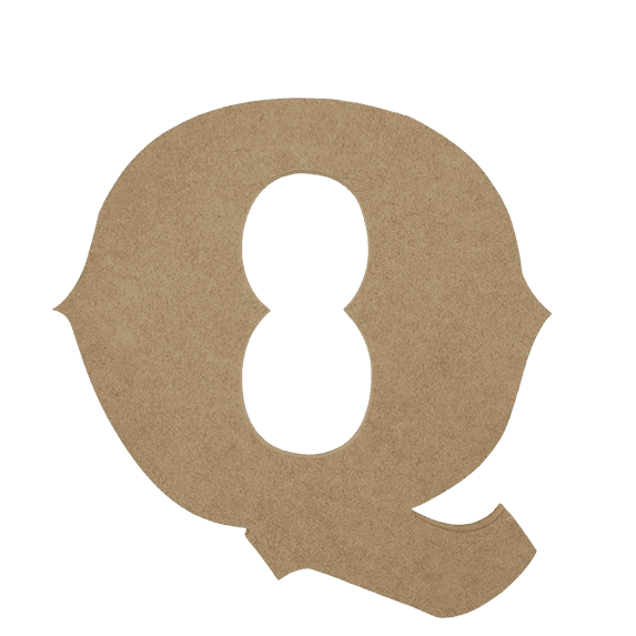 Wooden Letter Unfinished, Saddlebag Font, Craft Cutout