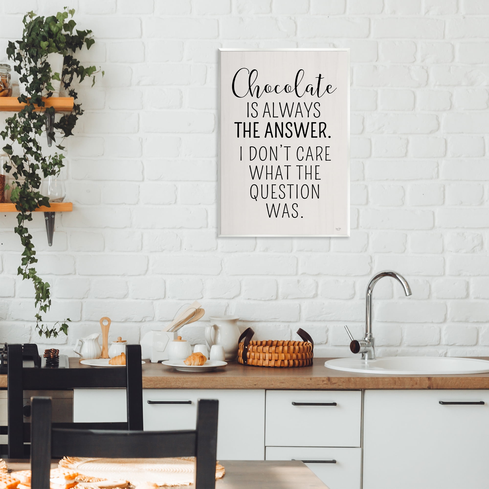 Stupell Industries Chocolate Is Always The Answer Wall Plaque Art, design by Lux + Me Designs