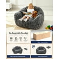 thumbnail image 5 of KINGYES Giant Bean Bag Chair, Oversized 3.6 FT Beanbag Chair, No Assembly Lazy Sofa Chair with Premium Memory Foam Filler and Chair Cover for Living Room, Bedroom, Dorm, 5 of 6