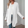 thumbnail image 6 of Cogild Long Open Front Cardigans for Women Comfortable Knitted Layering with Three-Quarter Sleeves Comfort Wear, 6 of 8