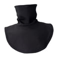 thumbnail image 3 of Calentador de cuello, protector de pecho, ligero, resistente al viento, desmontable, bufanda térmica, cuello falso para deportes y desplazamientos negro, 3 of 8