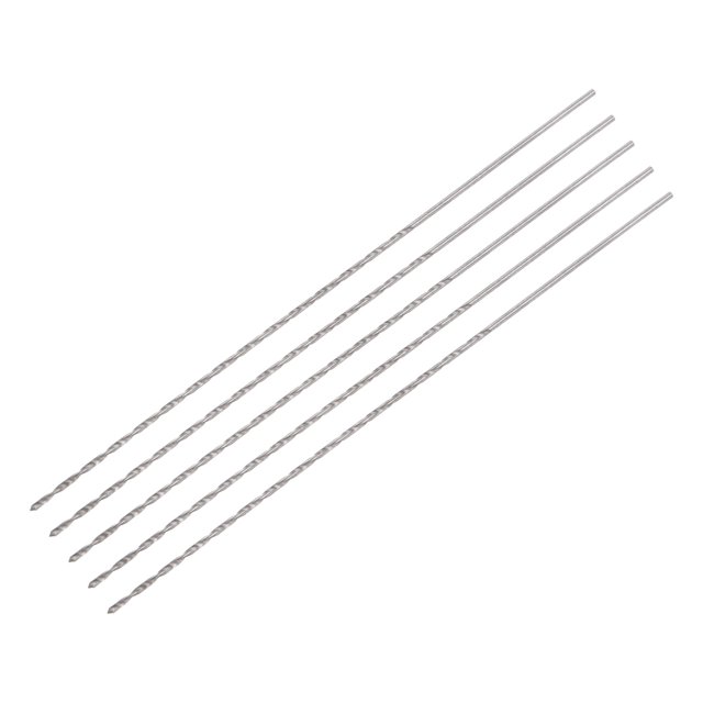 Unique Bargains Lot de 5 Mini Forets Torsadés 1mm, Acier Haute Vitesse Extra Long 100mm