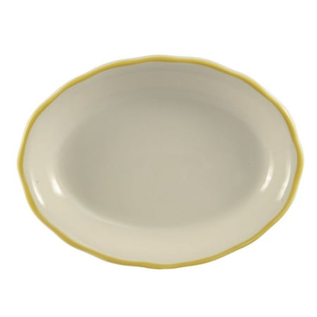 

Seville Oval Platter Gold Band 12-5/8 W X 9-1/4 L X 1-1/2 H Stoneware American White 3 packs