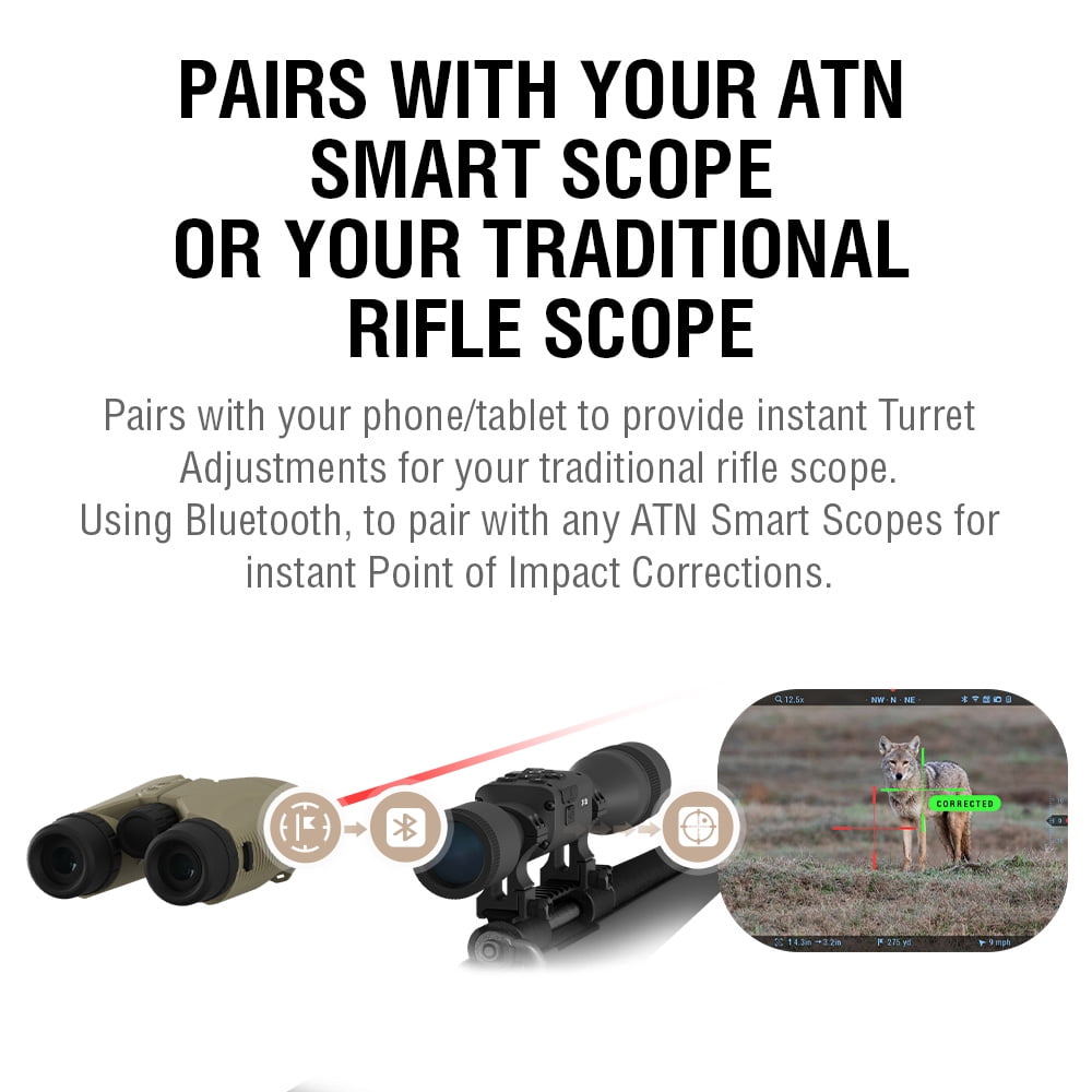 ATN 2000 Ballistic Rangefinder Binoculars 10x 42mm