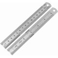 thumbnail image 3 of Stainless Steel Ruler Metal Ruler 15cm 20cm 30cm Metric and Imperial Double Sided Ruler for School, Office Measurement, 3 of 5