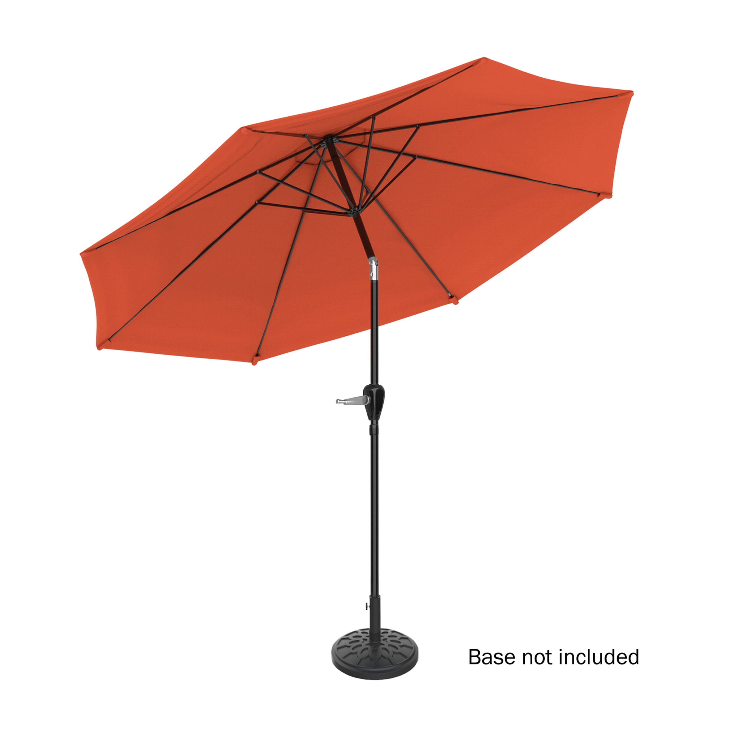 Pure Garden 10FT Patio Umbrella - Auto Tilt and Vented Canopy (Terracotta)