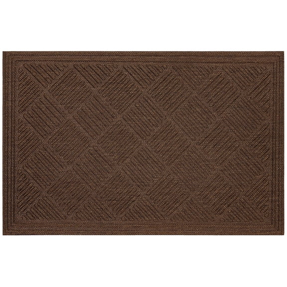 Mohawk Home Parquet Impressions Jacquard Low Pile Non-slip All Weather Indoor/Outdoor Door Mat, Copper, 2' x 3'