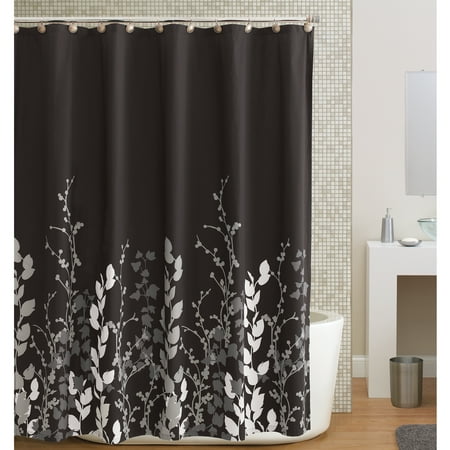 Hometrends Shadow Leaf Shower Curtain Com Hometrends Shadow Leaf Shower Curtain