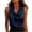 Navy, variant on Posijego Women's Satin Tank Tops Summer Casual Sleeveless Cowl Neck Work Shirts Solid Color Silk Party Blouses