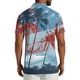 thumbnail image 2 of Men's USA 250th Anniversary American Flag Palm Tree Polo Shirt Patriotic Casual Short Sleeve America 250 Merchandise, 2 of 6
