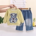 thumbnail image 4 of LvhaoGJOB Little Kids Girls 2-Piece Outfit Set - Multi-Pocket, Fleece Lined, Elastic Waist, 4 of 6