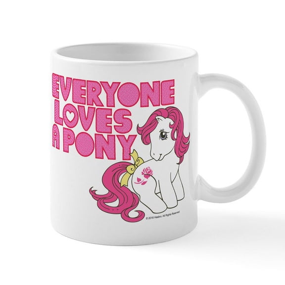 CafePress - MLP Retro Everyone Loves A Pony Mug - 11 oz Ceramic Mug - Novelty Coffee Tea Cup