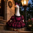 thumbnail image 6 of 2 Pack Halloween Porch Goose Outfits, Skull Pattern Goose Clothes with Head Bow Decor, Spooky Themed Porch Goose Outfit for Fall Outdoor Porch Display Party Decoration, 6 of 6