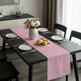 thumbnail image 2 of Pink Burlap Texture Table Runner 72 Inches Long, Farmhouse Vintage Pink Kitchen Coffee Dining Table Decoration for Home Party Birthday Wedding Home Decor 13x72 Inches, 2 of 8