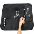 thumbnail image 4 of Bolsa enrollable para cuchillos de chef, funda resistente de lona encerada duradera, acabado profesional que garantiza un almacenamiento seguro de sus cuchillas para viajes y trabajo (8 bolsillos, 4 of 5