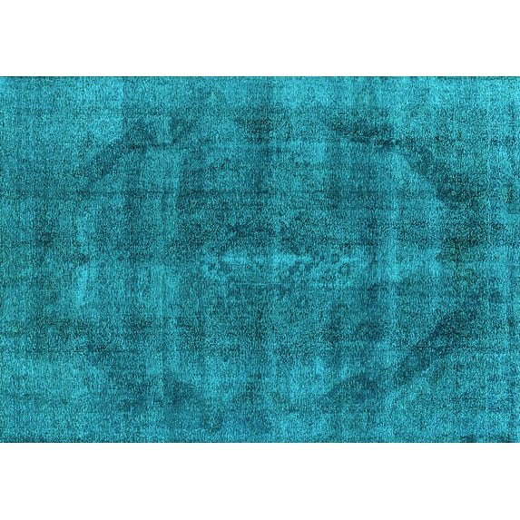 Ahgly Company Indoor Rectangle Oriental Light Blue Industrial Area Rugs, 6' x 9'