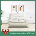 thumbnail image 2 of PonLiving Oversize Modern Leather Loveseat Living Room Furniture , Off White, 2 of 4