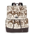 thumbnail image 1 of Balery Western Desert Cowboys2 Mochila de Cuero para Mujeres, Gran Capacidad, Bolsa de Viaje Multifuncional, Mochila de Cuero y Bolsa de Hombro para Mujeres, 1 of 4