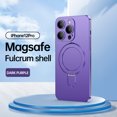 thumbnail image 1 of Nalacover for iPhone 12 Pro Invisible Stand Magnetic Case for Women Men,Compatible with MagSafe Charger,Shockproof Slim Support Car Mount Phone Case with All-inclusive Camera Lens Film,Darkpurple, 1 of 11