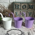 thumbnail image 5 of Xinyolin Metal Iron Hanging Flower Pot Container Home Balcony Garden Planter Barrel Decor, 5 of 7