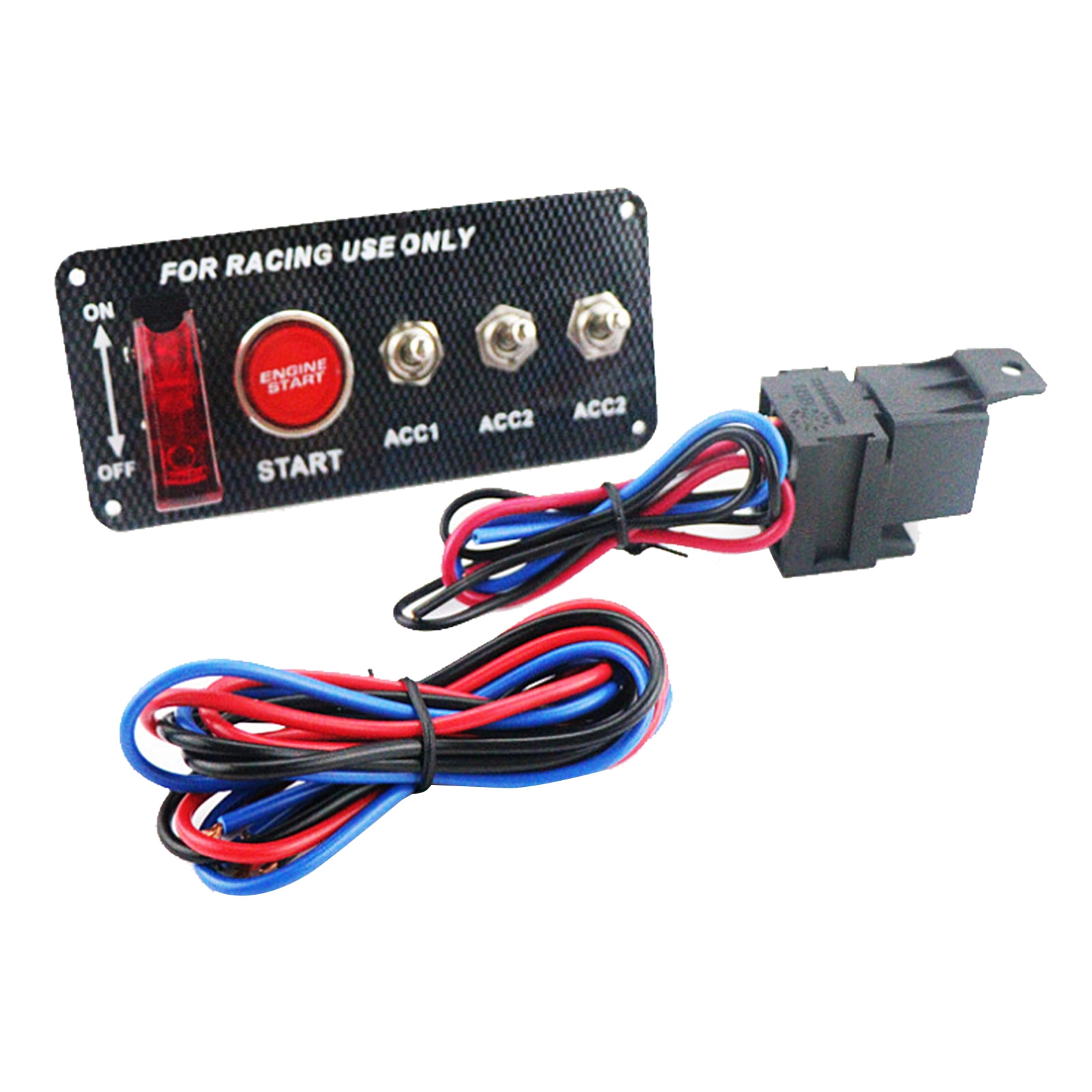 YIDEDE Toggle Ignition Switch Panel Engine Start Push Button Set New