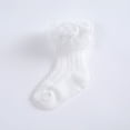 thumbnail image 3 of Esho Baby Girls Anti Slip Frilly Lace Socks, Toddler Girl Cotton Knee High Long Socks, 0-5T, 3 of 6