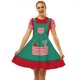 thumbnail image 1 of Vestido de Feliz Navidad para mujer, estampado 3D de alce y rayas con gráficos de muñeco de nieve, disfraz de Cosplay de Navidad, disfraz de Anime, ropa para adultos, 1 of 5