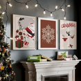 thumbnail image 2 of Pintura en lienzo de Papá Noel para decoración de sala de estar, póster impreso, divertido, Navidad, feliz felicitación, bebida de vacaciones, arte de pared, 2024, 2 of 4