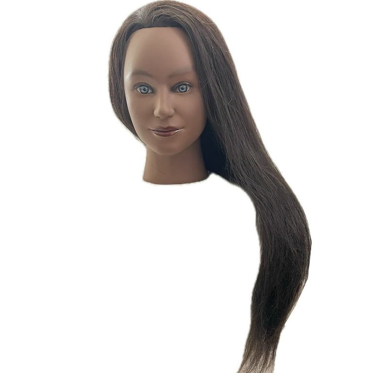 29.5 inch Cosmetology Mannequin Head with Synthetic Hair, Mcwdoit Manikin Head H