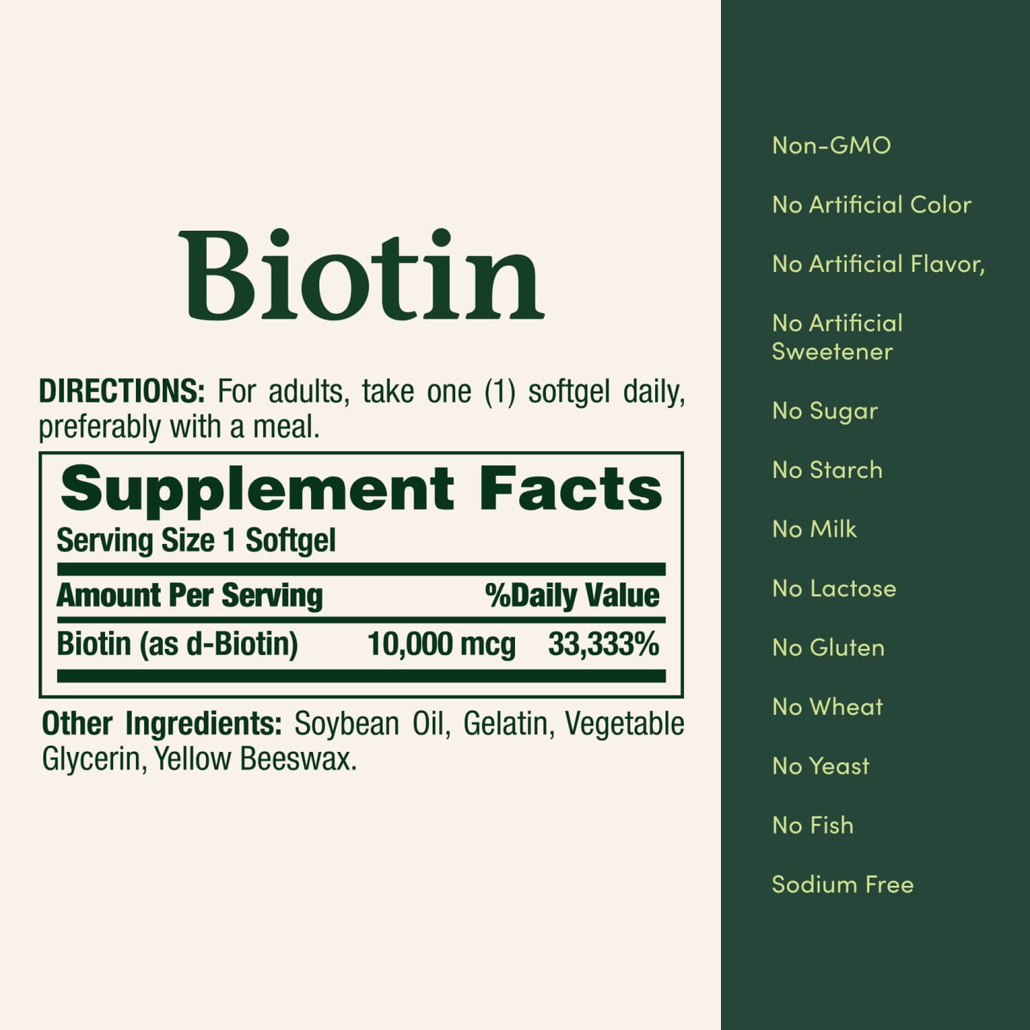 Nature’s Bounty Biotin Supplement, 10000mcg, 120 Rapid Release Softgels