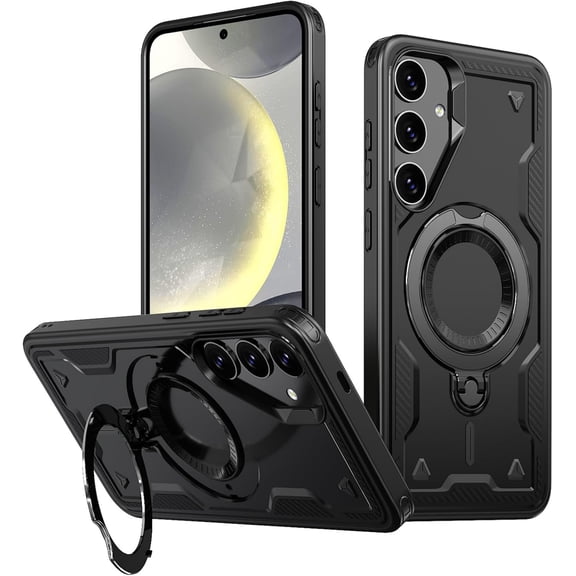 REQO Phone Case for Samsung Galaxy A16 / A17 5G,Military Grade Protection Heavy Duty Shockproof with Rotating Ring Kickstand Case Cover for Samsung Galaxy A16
