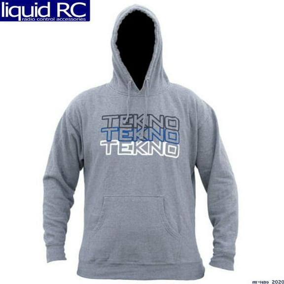 Tekno RC HOODIE06M Grey Stacked Hoodie (M)