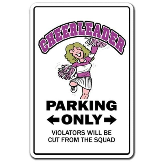 SignMission  8 x 12 in. Cheerleader Sign - Leader Cheerleader Gear Poms Megaphone Cheers