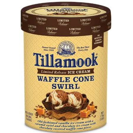 Tillamook Waffle Cone Swirl Ice Cream – 56oz – BrickSeek