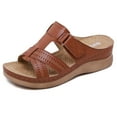 thumbnail image 2 of AXXD Brown Wedge Sandals for Women 9.5 Summer New Shoes Hollow Flower Sandals Wedge, 2 of 4